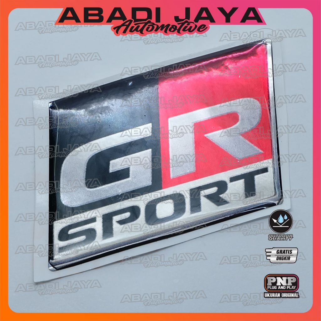 Emblem Timbul GR SPORT / Emblem Bagasi GR SPORT / Emblem Stir GR SPORT / Emblem Toyota Gazoo Racing