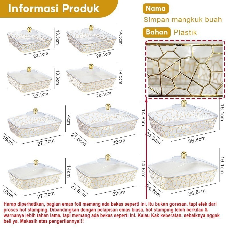 New Produk TerbaruTempat Buah Tempat Roti Aesthetic Nampan Dengan Tutup / Nampan Aesthetic/Piring