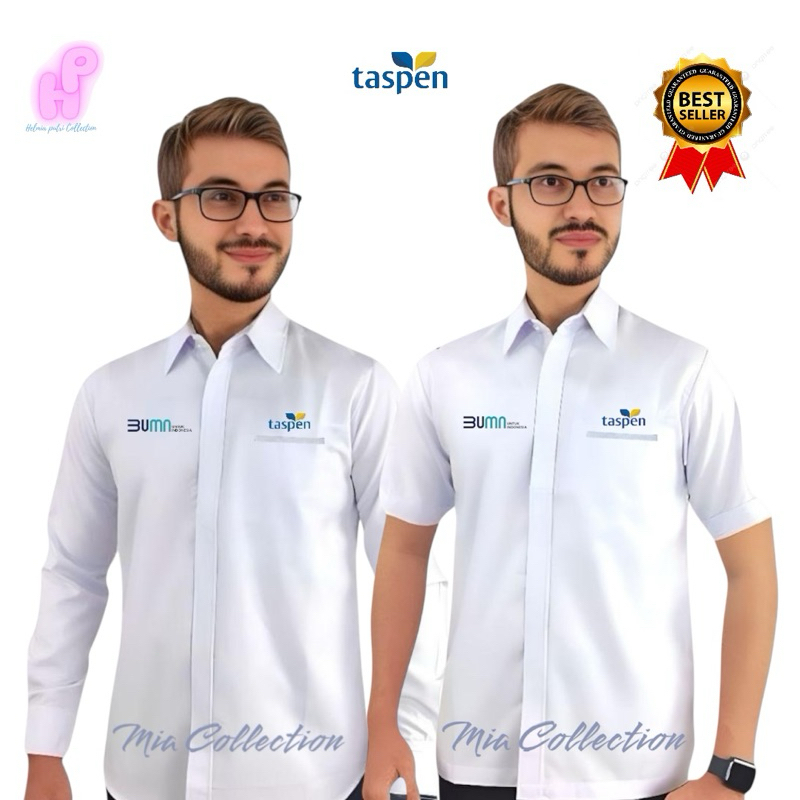 Kemeja BUMN Taspen Seragam BUMN Taspen Baju BUMN Taspen ( CUSTOM LOGO )