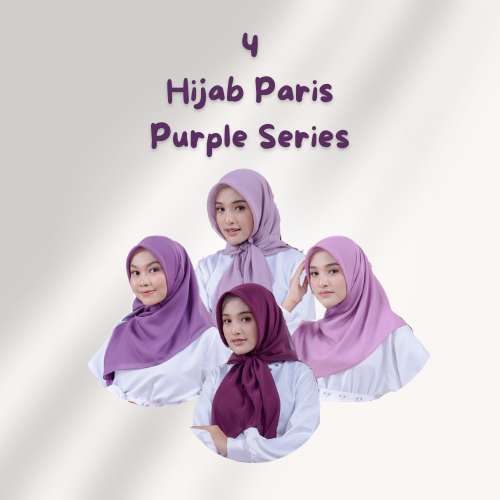 Kerudung Paris Ungu/ Hijab Paris Polos Ungu/ Jilbab Paris Ungu