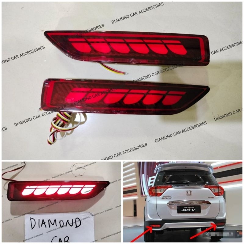 Lampu reflektor bumper belakang Honda BRV 2015 - 2018 Type F