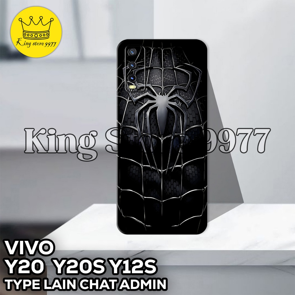 (KS11)  Softcase karet untuk VIVO Y20 - Y20S - Y12S Motif gambar karakter Spiderman/casing VIVO Y20 