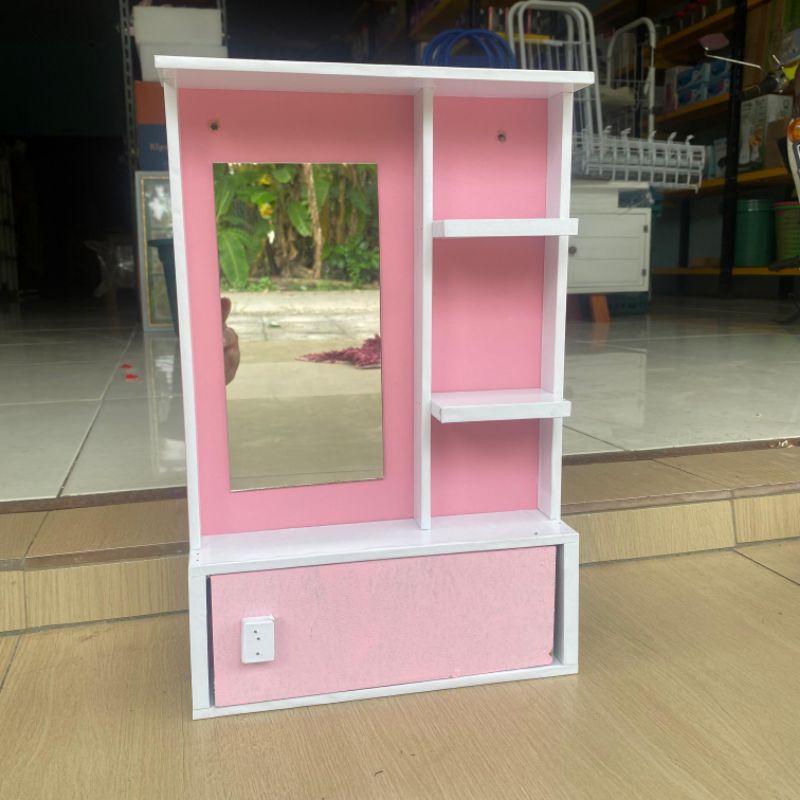 Cermin Rias Minimalis/Rak Kosmetik Gantung/Rak Rias Gantung