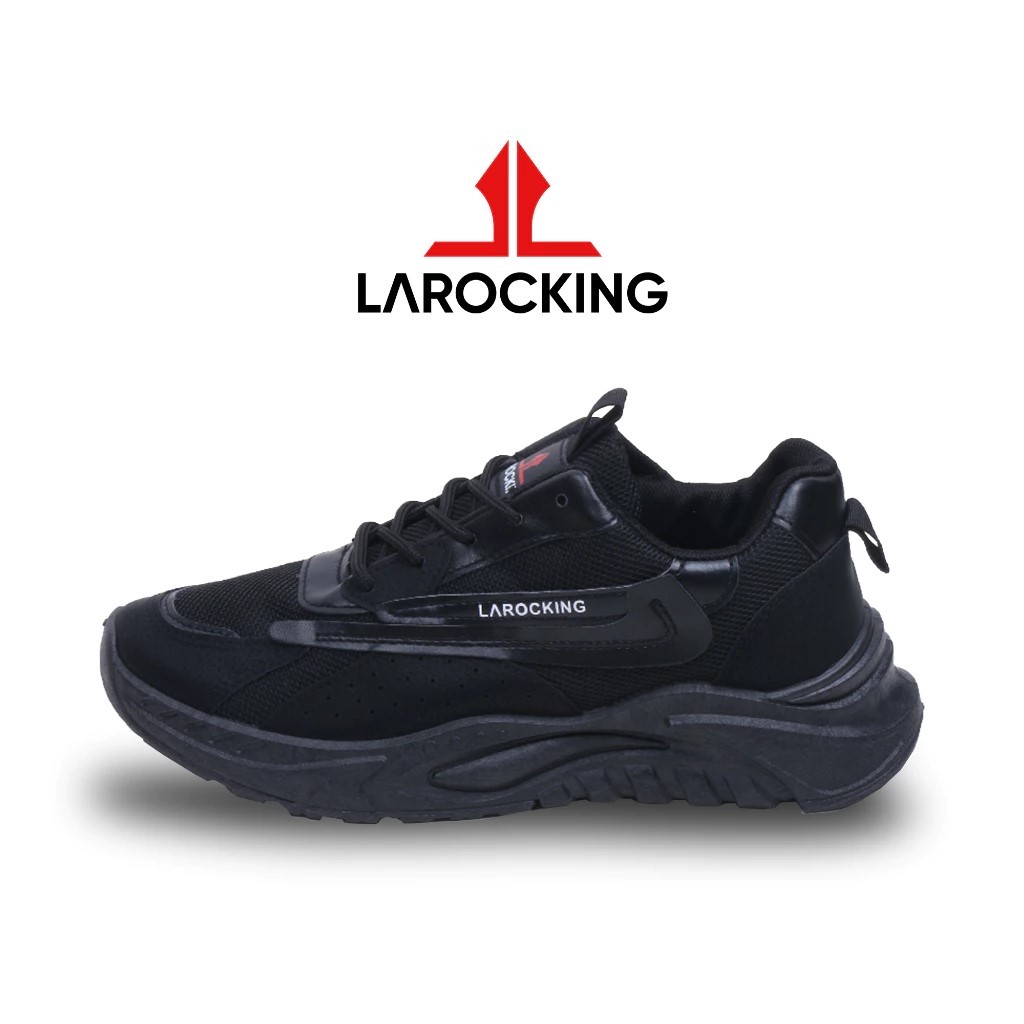 COD Promo Terbaru Larocking Verve Hitam Sepatu Sneakers Pria
