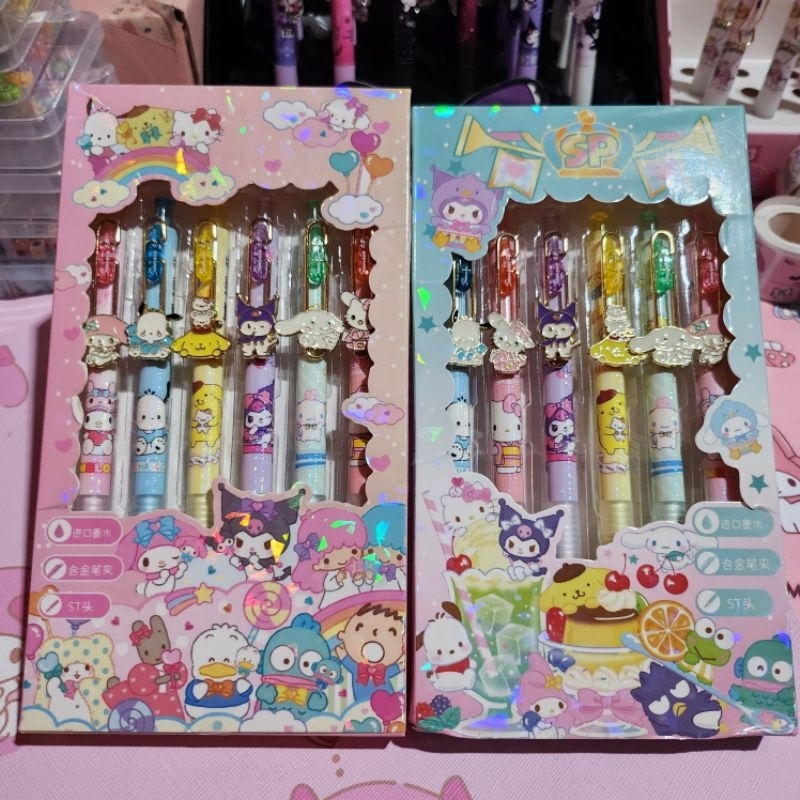 Pena Sanrio Set 6 Box ATK Alat Tulis Kantor