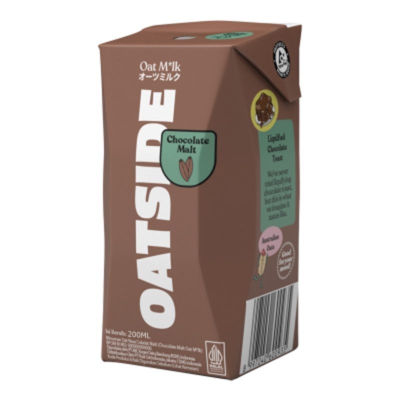 

OATSIDE | Susu Oat Cair | Malt Cokelat with Straw Kotak | Netto 200 ml