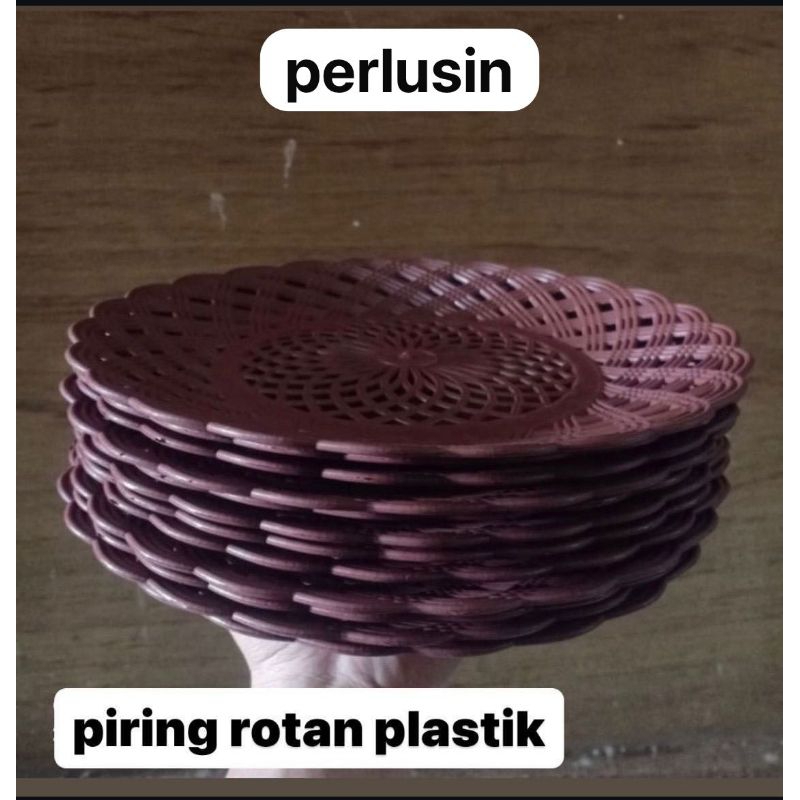 Piring Rotan Plastik Premium Awet Bagus