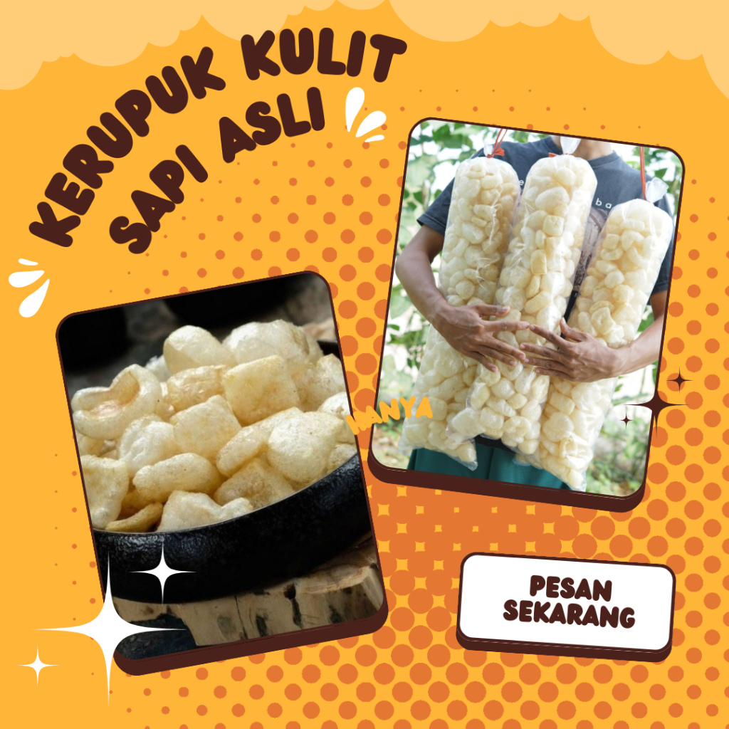 

KERUPUK KULIT SAPI 1 BAL DOROKDOK GULING RAMBAK KULIT SAPI ASLI