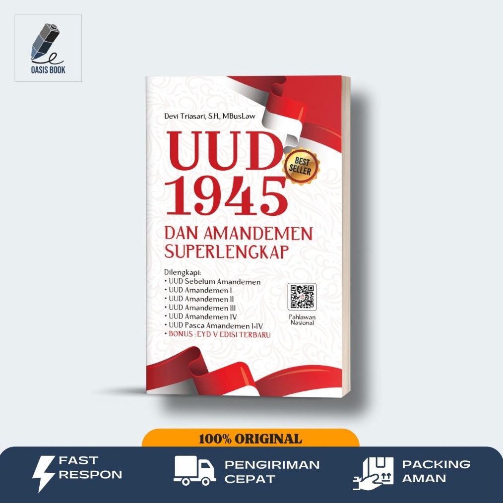 Buku UUD 1945  Amandemen Superkomplet dan Terupdate KODE C6M3