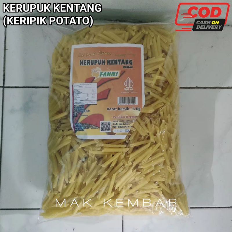 

Kerupuk Kentang Potato 1kg Keripik Potato