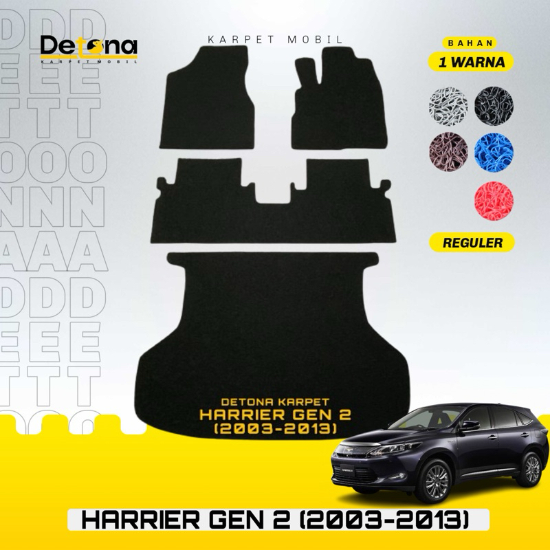 KARPET MOBIL TOYOTA HARRIER GEN 2 2003-2013 / KARPET MOBIL MIE TOYOTA HARRIER GEN 2 2003-2013