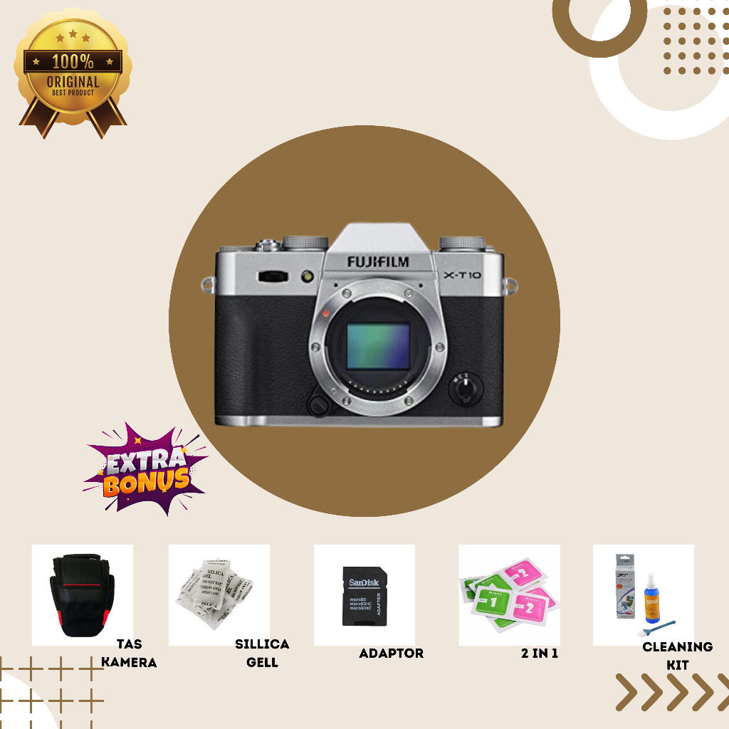 [KAMERA MIRORRLES] FUJIFILM XT10 SILVER MULUS SECOND BERGARANSI ORIGINAL