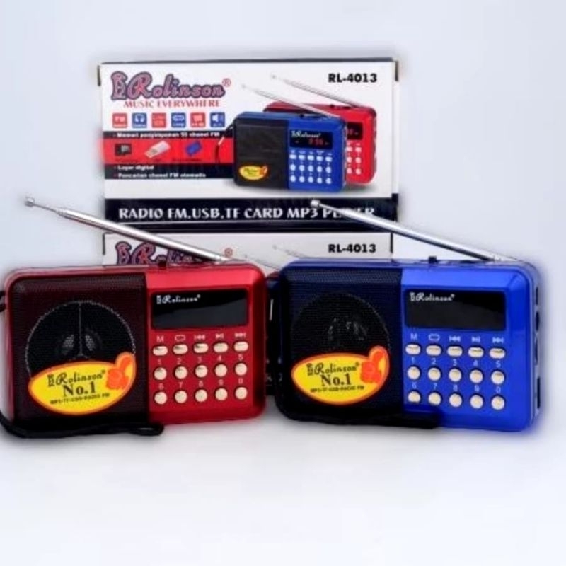 COD ROLINSON 4013 Speaker Radio FM, USB, TF Card MP3 Player / Rolinson Speaker Pinggang Radio FM SD 