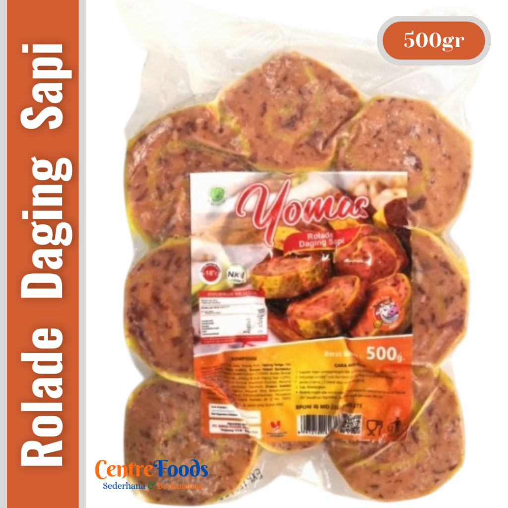 

Rolade Daging Sapi - Beef Rolade YOMAS | Isi 18 Pcs - 500gr [ Harga Per BKS ]