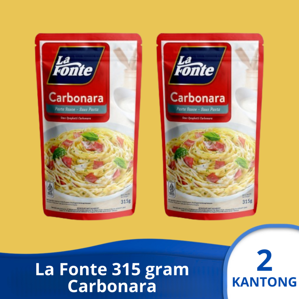 

(PAKET 2 PCS) LA FONTE CARBONARA Saus Pasta 315 gram x 2 pouch
