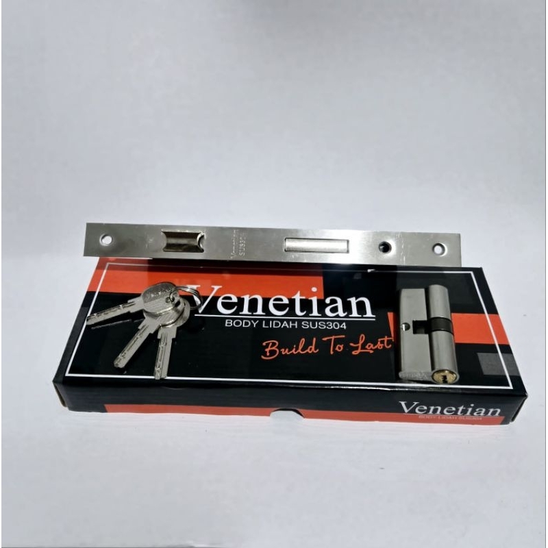 Body Kunci Pintu Besar Lidah Biasa 24cm VENETIAN / Body Kunci Pintu Rumah Besar VENETIAN