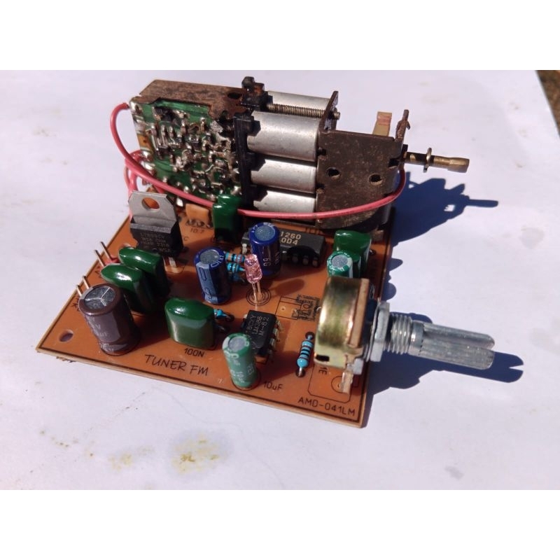 Radio tuner fm+ mini amplifier, kepala tuner tanpa tutup