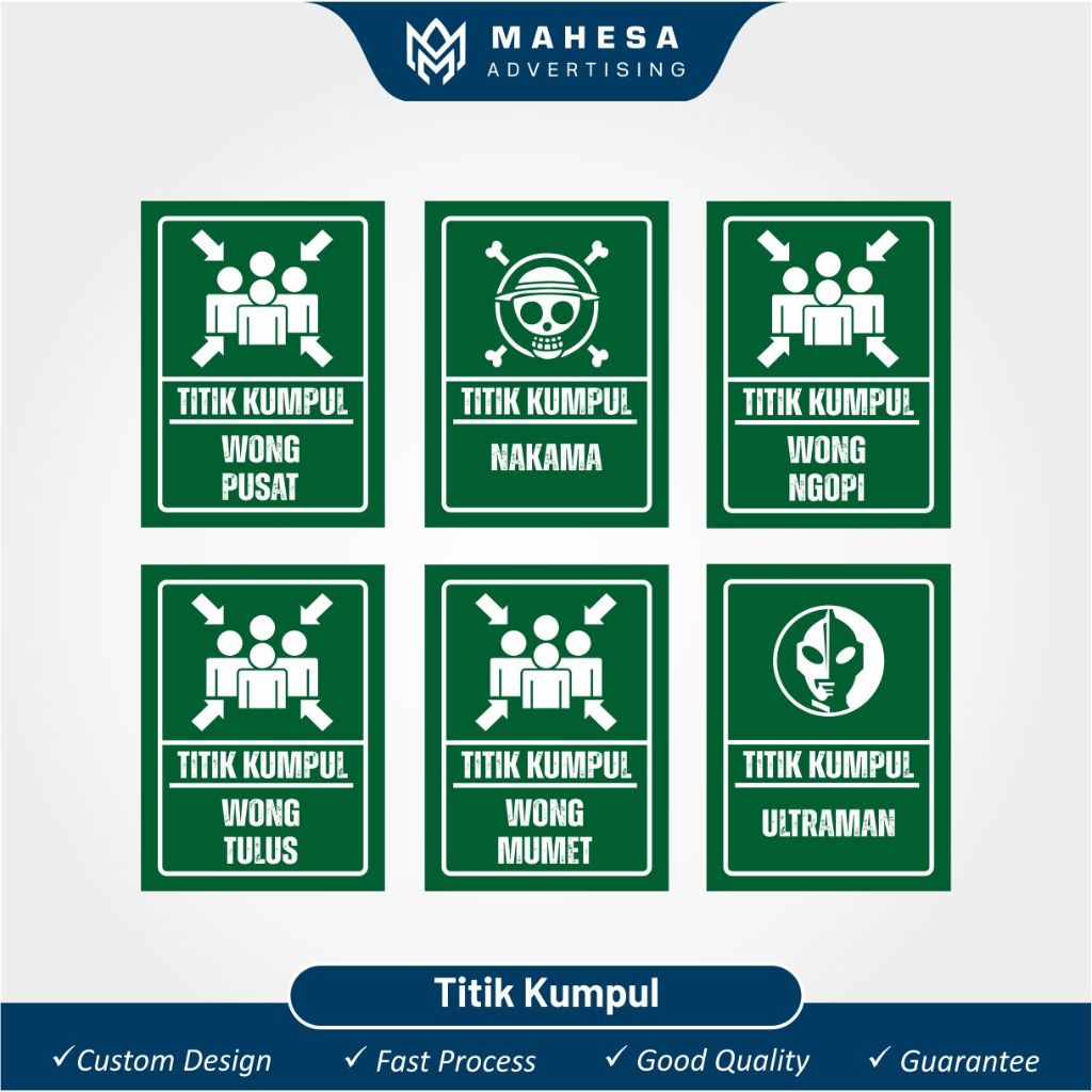 

Stiker Titik Kumpul Custom Lucu & Unik – Cocok untuk Komunitas, Kantor, atau Tempat Nongkrong