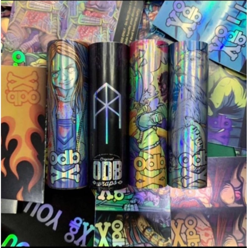 Jaka Custom - Skin Stiker Wrap Baterai 18650 Motif ODB HOLOGRAM Full Desain Untuk Melindungxi Dan Me