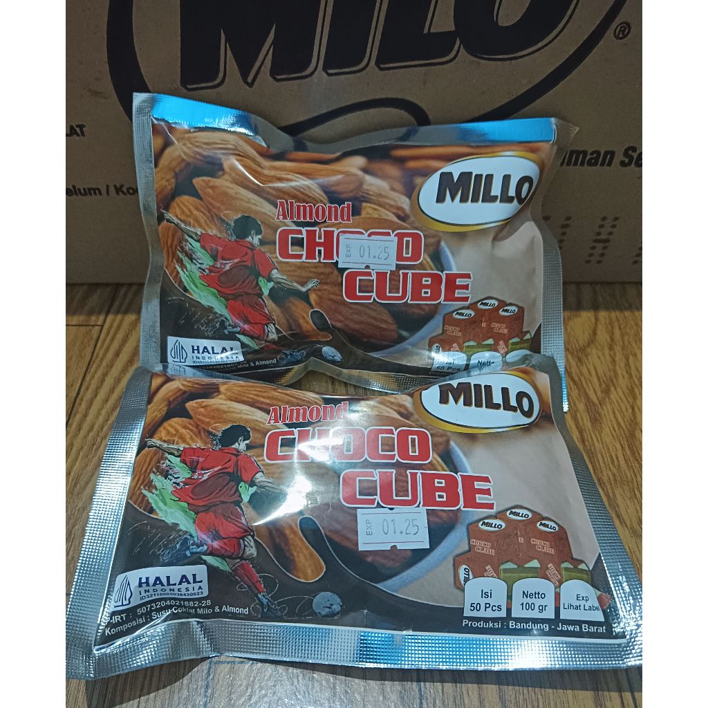 

Millo Cube Lokal Kacang Almond 2 Pack (Per Pack Isi 50 Cube)
