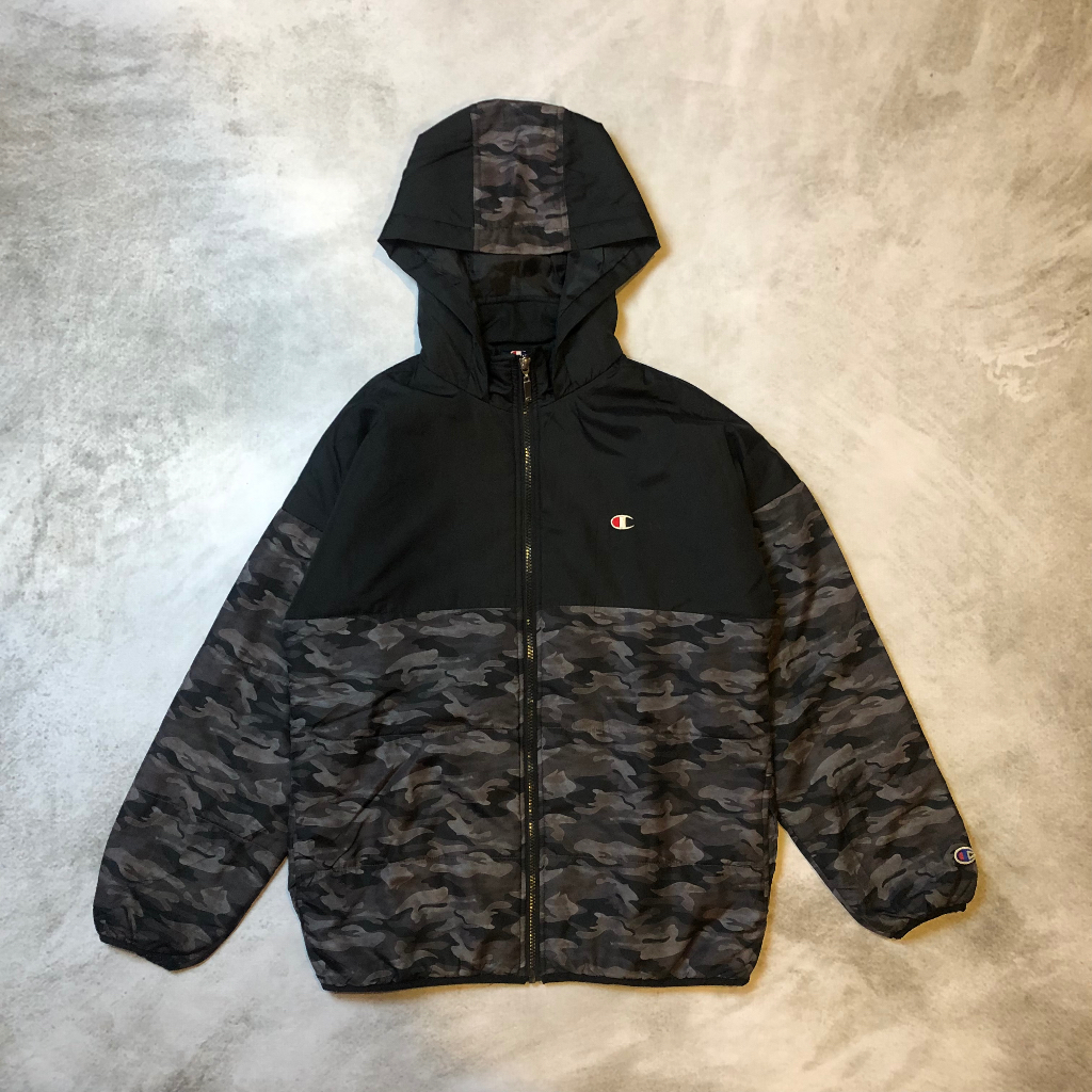 Jaket Outdoor Semi Puffer Camo Champion