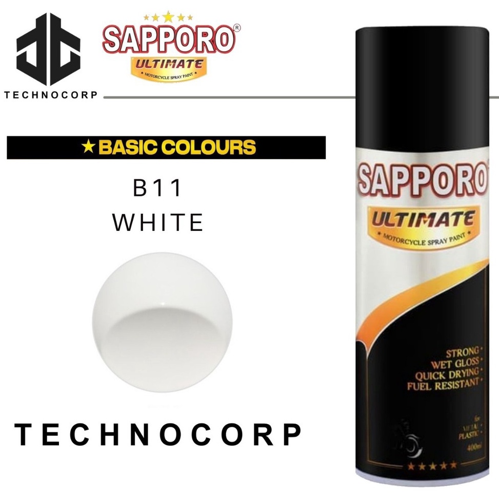 

Cat Semprot SAPPORO ULTIMATE B11 WHITE PUTIH KILAT POLOS KODE K1H1