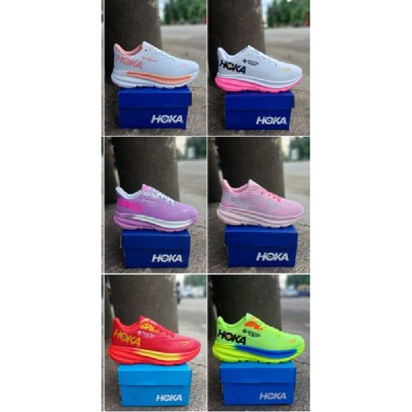 TERBARU..Hoka Goretex Mach 5 Women Model Baru Sepatu Olahraga Lari Jogging Wanita Bonus Kaos Kaki Sn