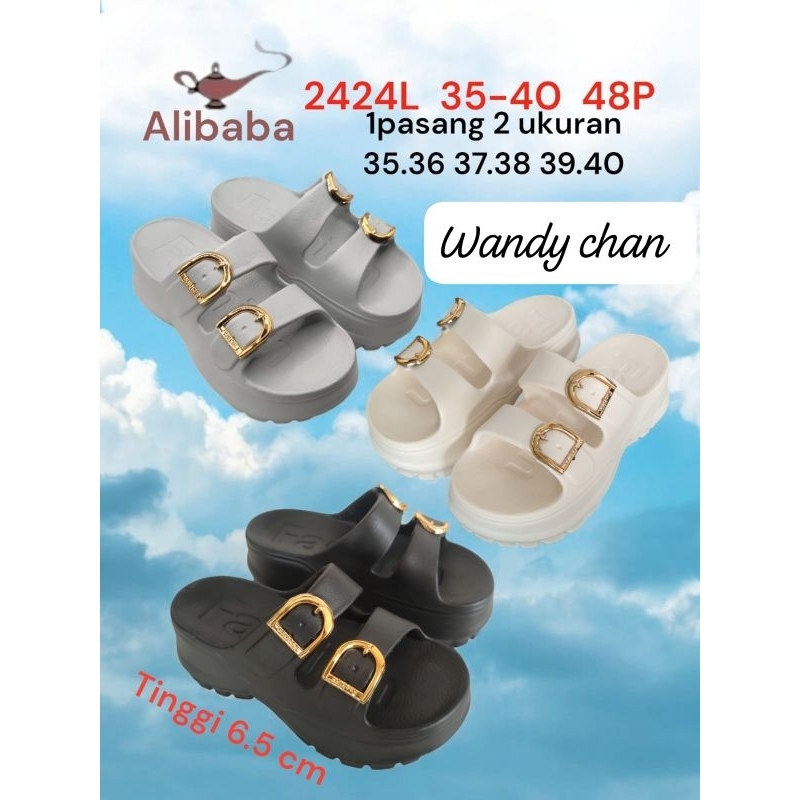 sandal wanita karet premium / sendal casual / sandal karet