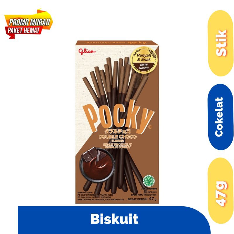

Glico Pocky Biskuit Stik Double Choco 47 g