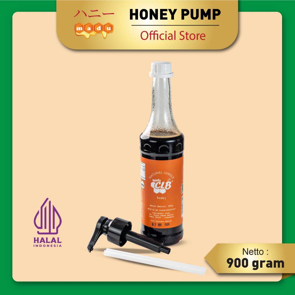 

/ Madu Asli Madu Hitam Murni Kemasan Praktis dengan Botol PUMP / Ukuran 900 Gram