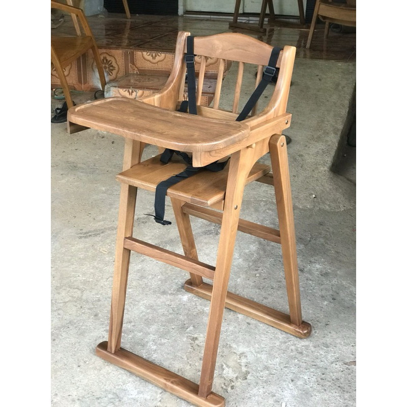 kursi bayi kayu / kursi makan bayi / baby chair wood teak /stool baby / childern chair
