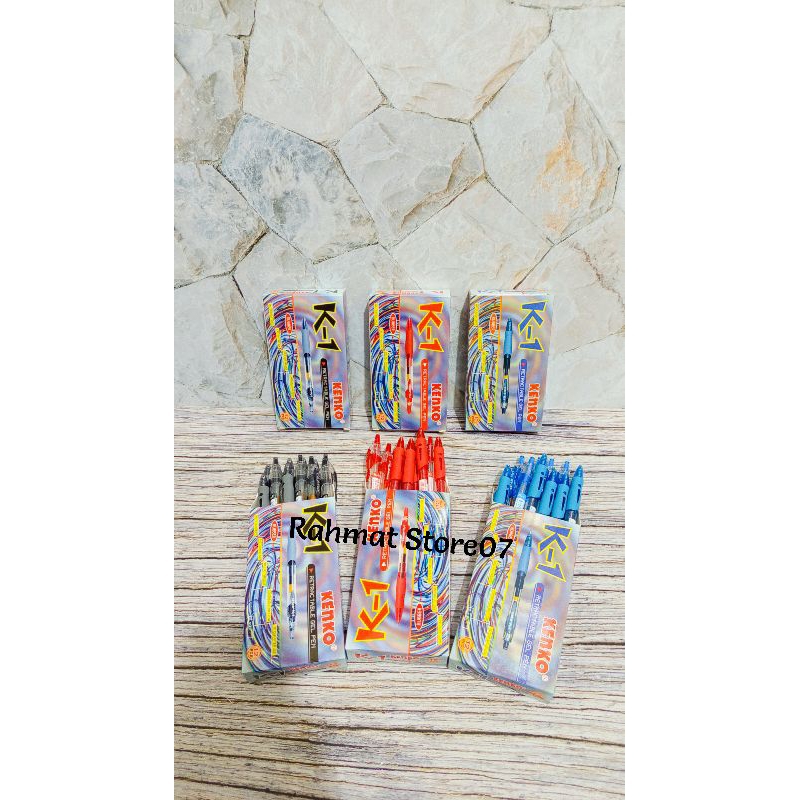 

Pulpen Kenko/Pulpen Kenko K-1 Cetek Gel Pen 0.5mm Isi 12 pcs