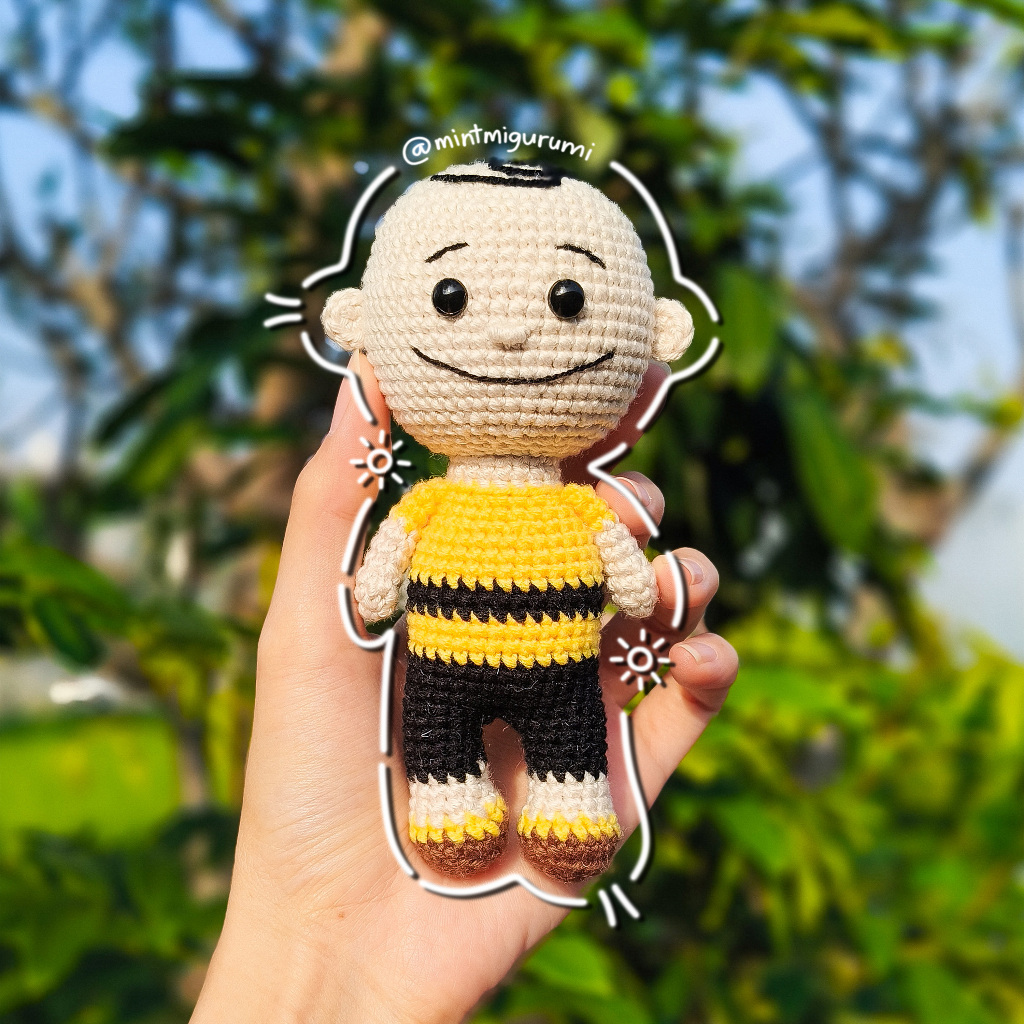 Charlie Brown (Peanuts) Chibi Doll - Amigurumi / Boneka Rajut