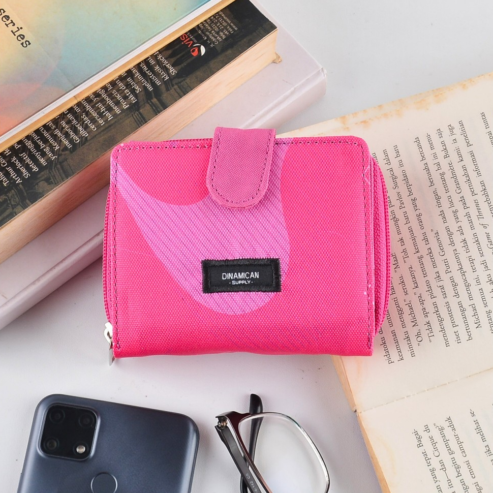 Adelyn Pink - Dompet wanita pouch wanita dompet cewek koin donpet perempuan mini wallet Dinamican Su