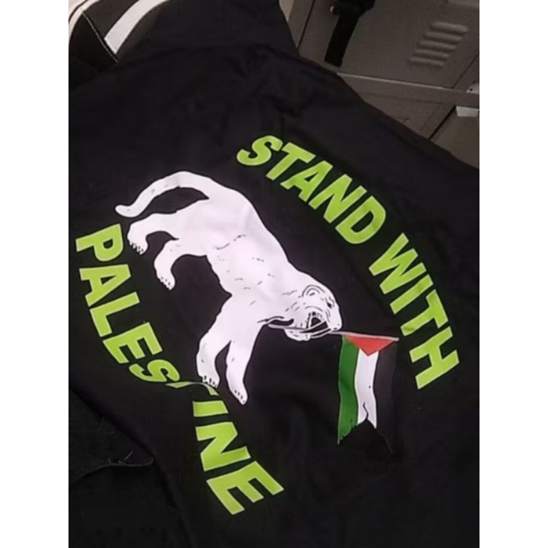 T-SHIRT KAOS TEENAGE DEATH STAR STAND WITH PALESTINE