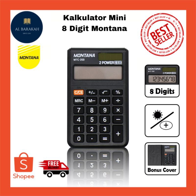 

Kalkulator Mini MONTANA 8 digit MONTANA Calculator / Kalkulator Montana MTC 200 P/ 8 Digits kalkulator kecil / kalkulator sekolah / kalkulator saku