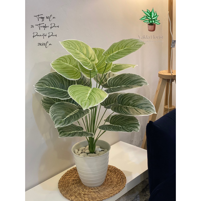 A05 - DAUN AGLONEMA ARTIFISIAL 18 TANGKAI DAUN PLASTIK TANAMAN POJOK RUMAH BUNGA DEKORASI POJOK RUMA