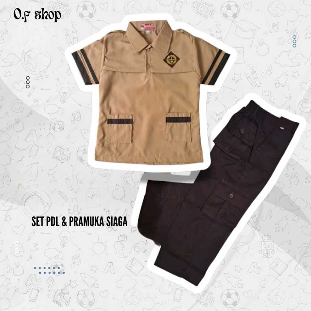 Setelan pramuka PDL anak sd laki laki & perempuan // set lengkap pramuka