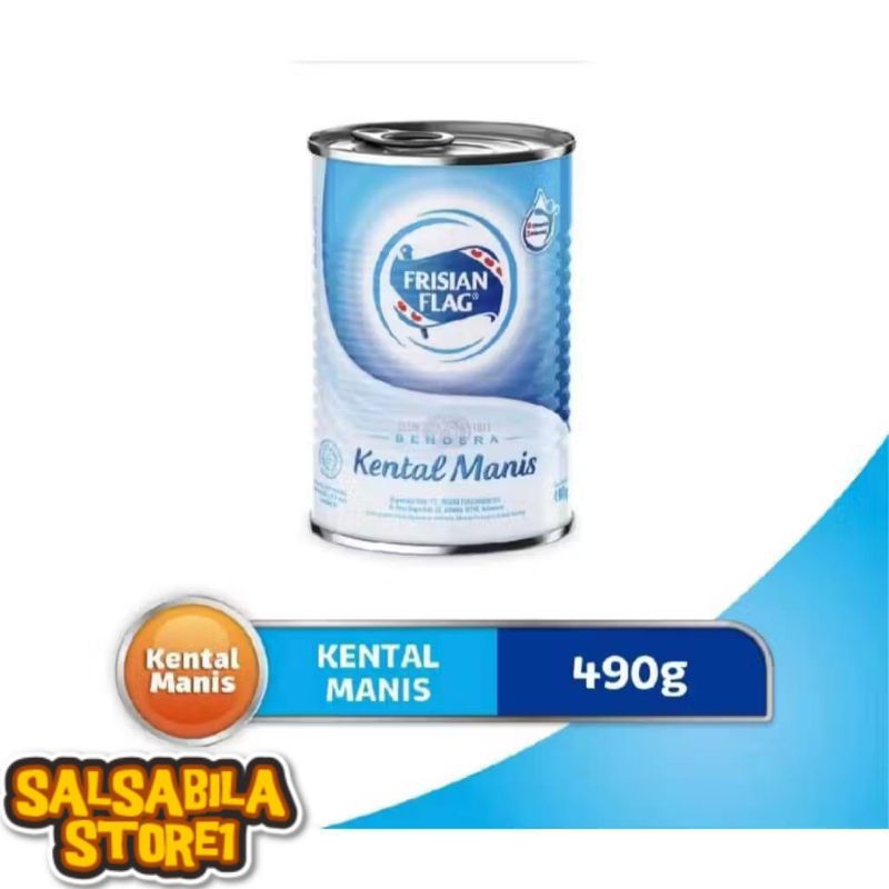 

frisian flag kental manis kaleng 490g ,exp mar2026