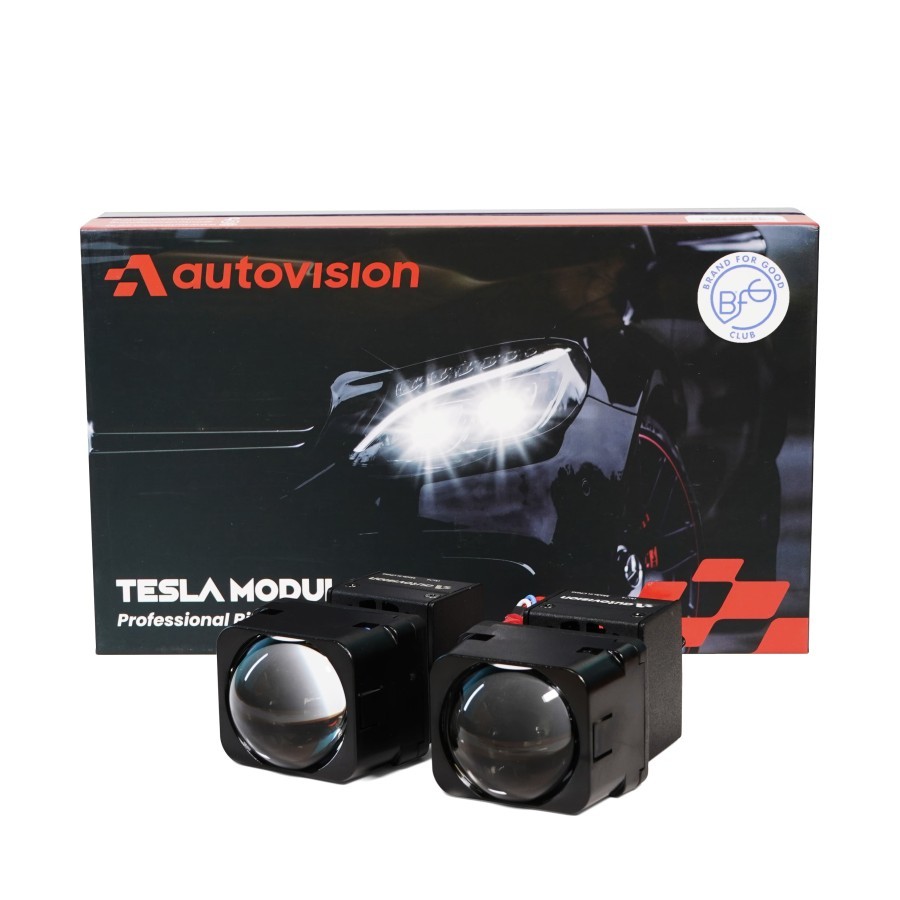 BILED PROJECTOR - AUTOVISION - 1.5 INCH - TESLA MODULO - 90 WATT - CLEAR LENS