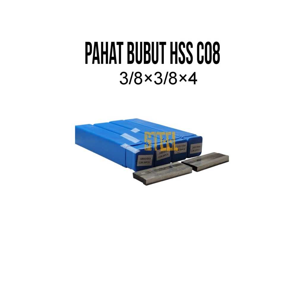 Pahat bubut HSS 3/8 3/8 x 4 / Betel CO8 / Mata pisau stainless / Mata pisau bubut baja co8