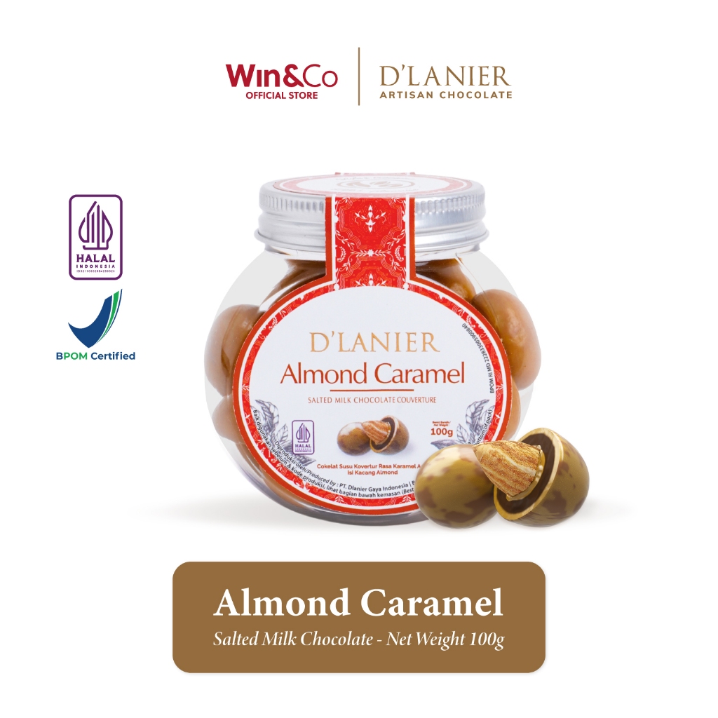 

D'Lanier Almond Caramel with Salted Milk Chocolate - 100 gr