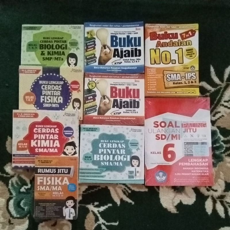 (OBRAL) BUKU-BUKU BIMBEL SD, SMP, SMA // RUMUS-RUMUS DAN SOAL-SOAL ULANGAN