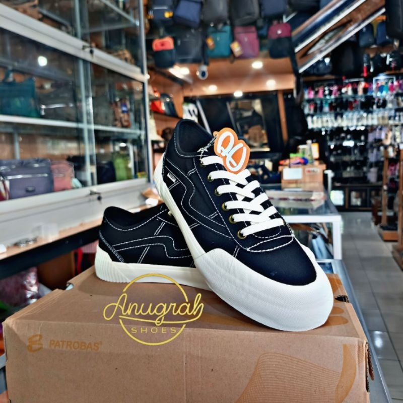 SEPATU SEKOLAH PATROBAS-EQUIP LOW UPT HITAM/PUTIH || PATROBAS BNIB