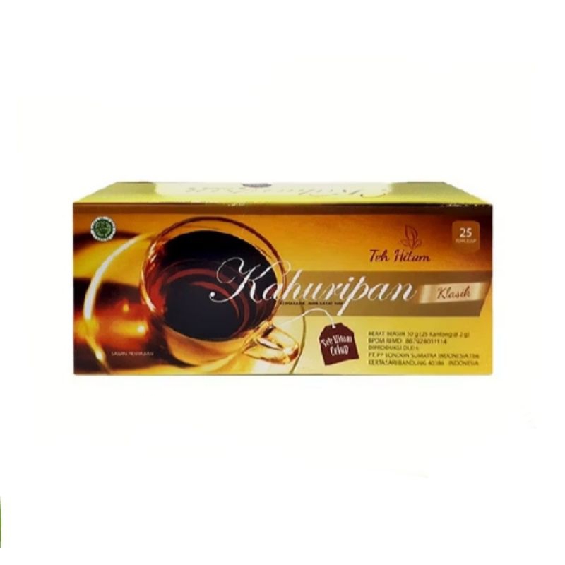 

Teh Kahuripan Teh Hitam Celup rasa Original 50g (1 kotak isi 25 kantong teh)