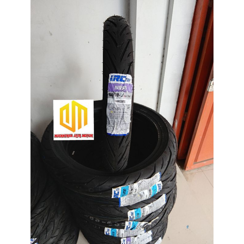 (FREE PENTIL) BAN IRC 80/90-17 & 100/80-17 BAN DEPAN BELAKANG TUBLESS UNTUK MOTOR VIXION, MX KING