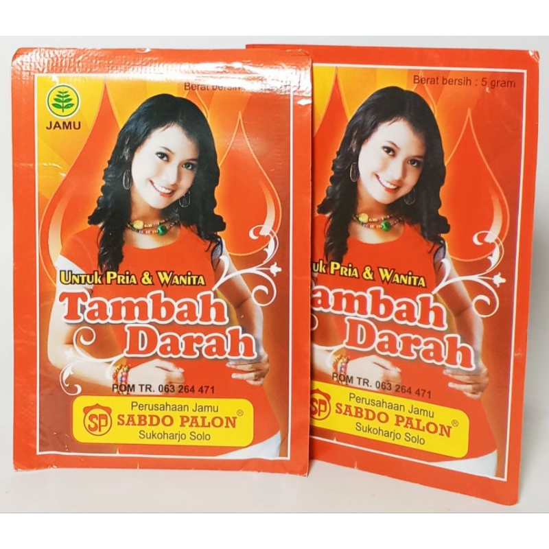 

JAMU TAMBAH DARAH CAP SABDO PALON KEMASAN PACK ISI 10 SACHET
