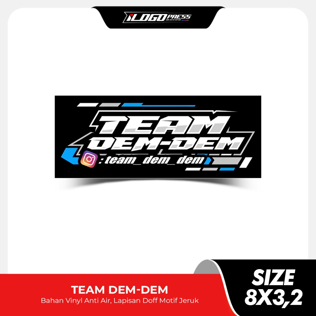 

TEAM DEM-DEM - Stiker Sound System Bahan Vinyl Premium Anti Air Doff Motif Jeruk