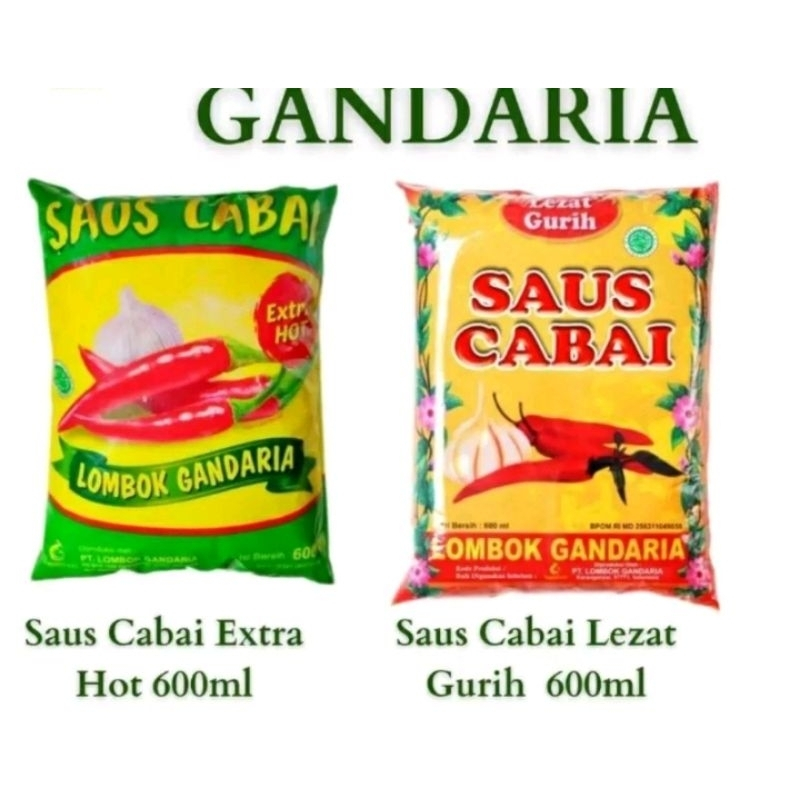 

Lombok Gandaria Saus Cabai Extra Hot Refill 600 ml - Saos Lombok Gandaria