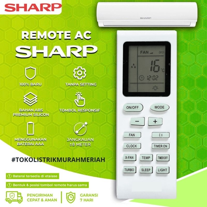 Remote Ac Sharp YB1FA /REMOTE AC SHARP AH-A5UCY //REMOTE AC SHARP INVERTER // AH-A9NCY / AH-A9UCY / 
